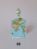 تگ چمدان طرح نقشه جهان سبز آبی شارپ