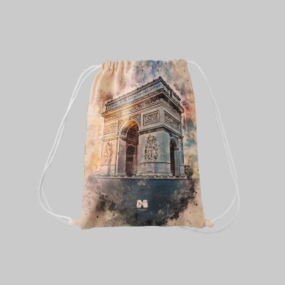کوله پشتی مخمل طرح شانزه لیزه پاریس مپگرد